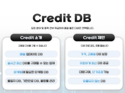 장기간 운영 되온 DB 크레딧입니다.