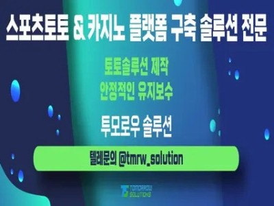 토지노 & 카지노 솔루션 제작의 No.1